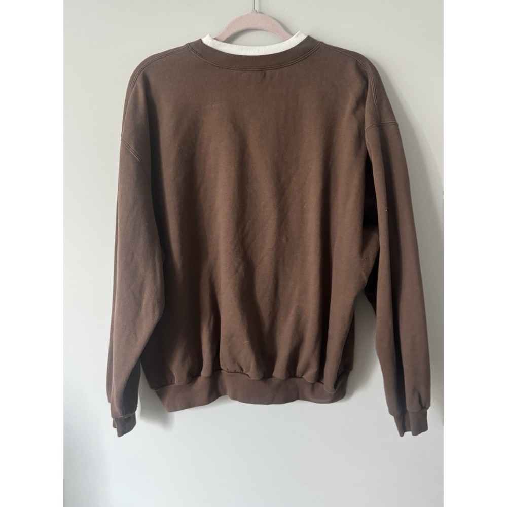 Decorated Originals‎ Crewneck Sweatshirt Womens 2XL Brown Fall Leaves Birds - Picture 5 of 8